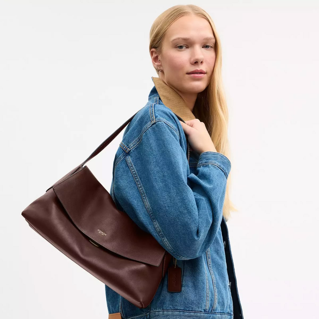 Chelsea Leather Shoulder Bag 36 "Brown"