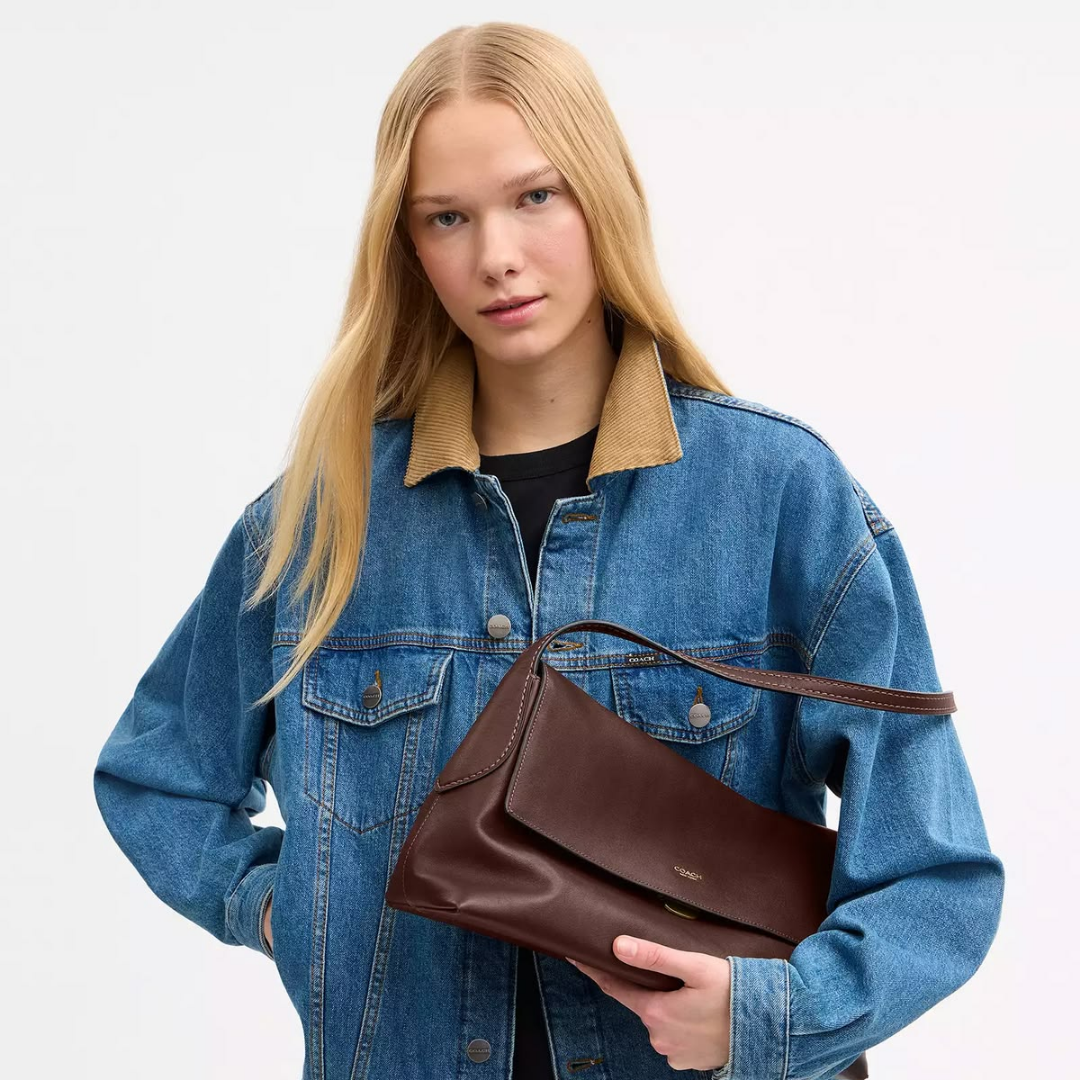 Chelsea Leather Shoulder Bag 36 "Brown"