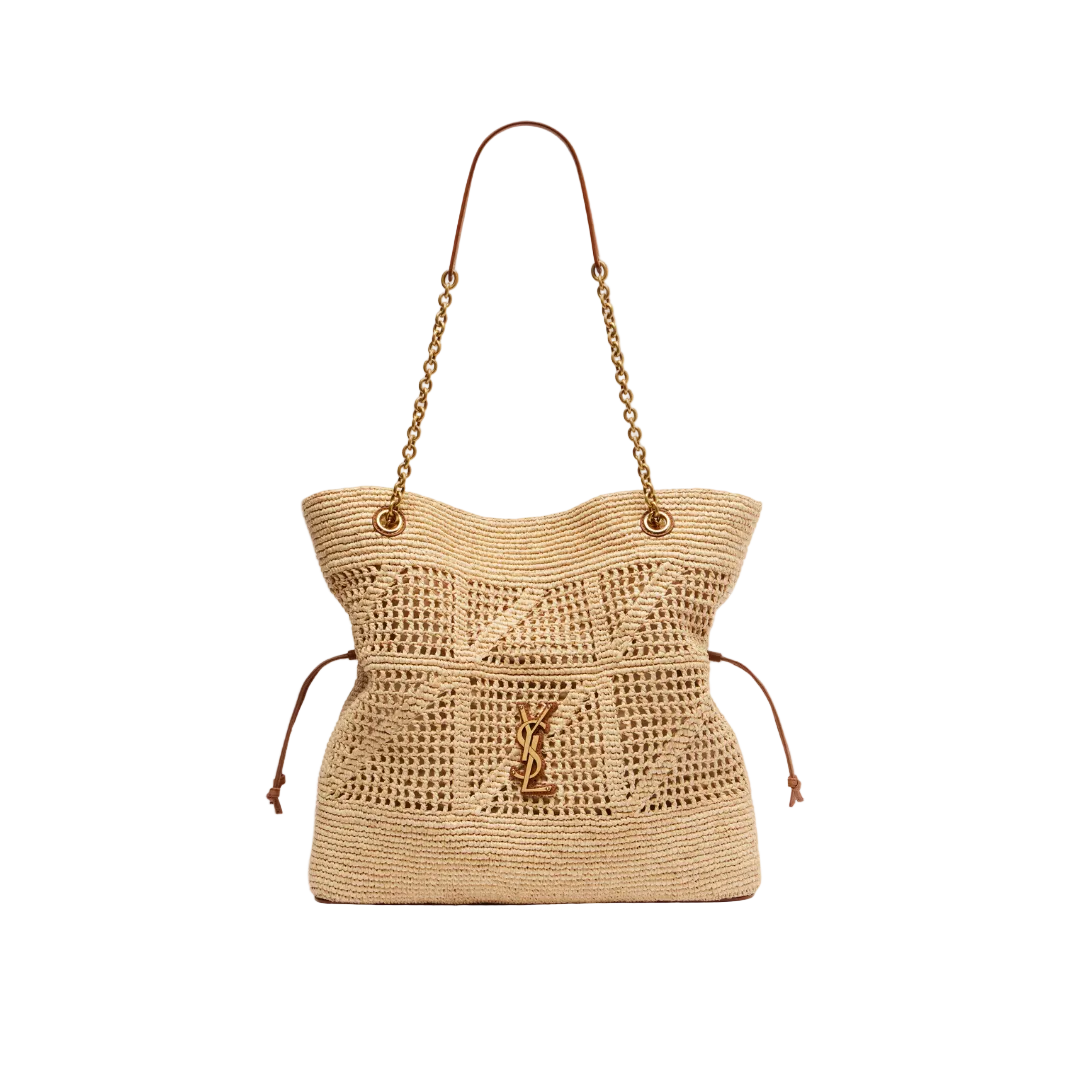 Jamie Shopping Tote Bag in Raffia