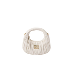 Wander matelassé nappa hobo White