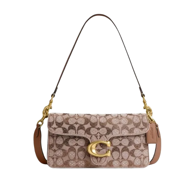 Tabby Shoulder Bag 26 In Crystal Signature Jacquard
