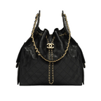25 Medium Handbag Grained Calfskin "Black"
