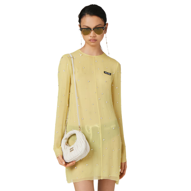 Wander matelassé nappa hobo White