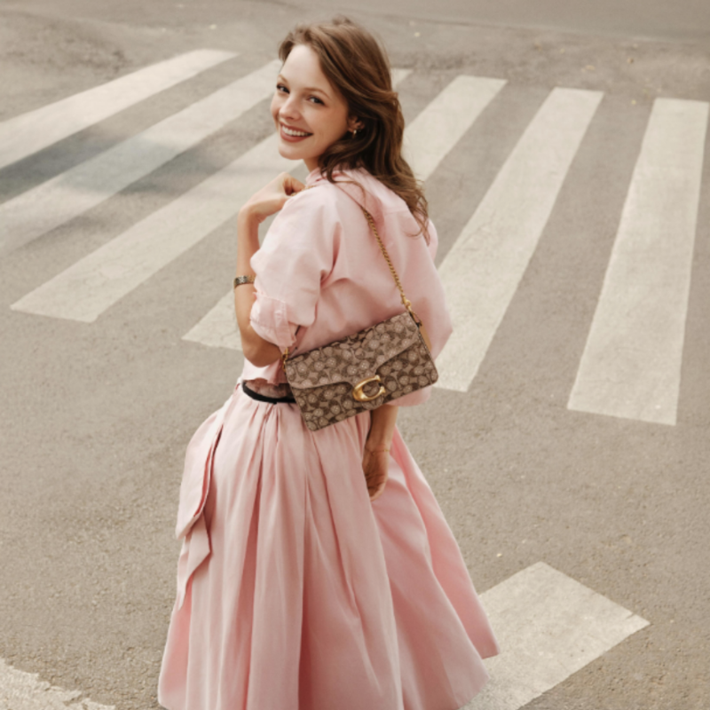 Tabby Shoulder Bag 26 In Crystal Signature Jacquard