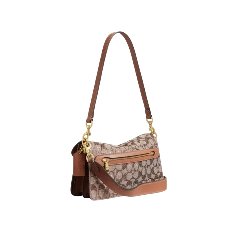 Tabby Shoulder Bag 26 In Crystal Signature Jacquard