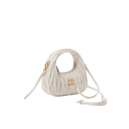 Wander matelassé nappa hobo White