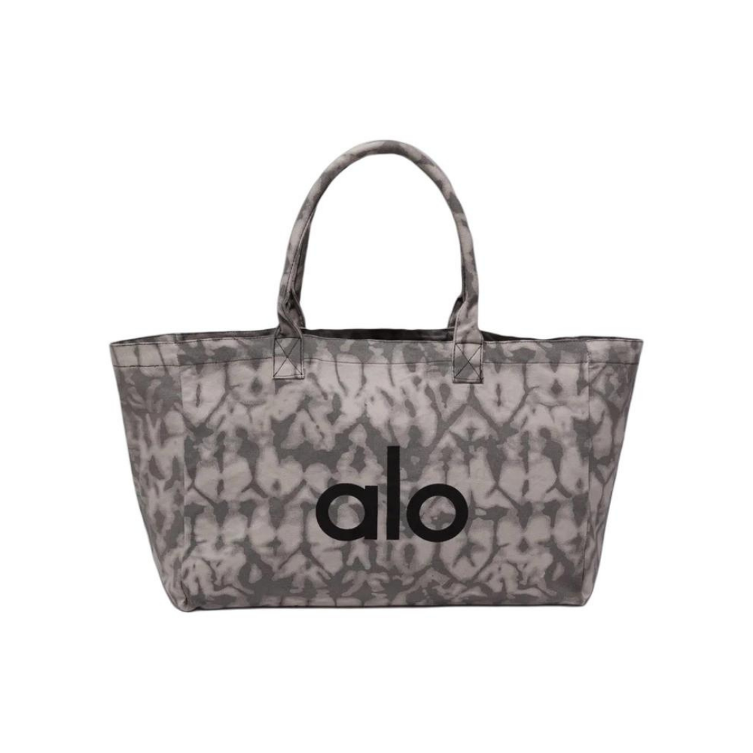 Yoga Contrast Print Canvas Tote Bag