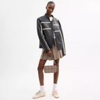 Crystal Signature Jacquard Plaza Bag "Mushroom"
