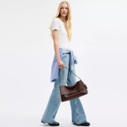 Chelsea Leather Shoulder Bag 36 "Brown"