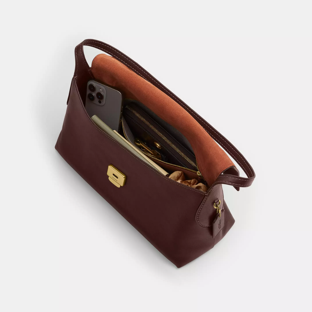 Chelsea Leather Shoulder Bag 36 "Brown"