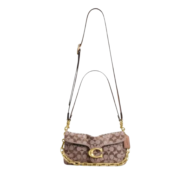 Tabby Shoulder Bag 26 In Crystal Signature Jacquard