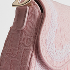 Dioramour Small Saddle Bag "Soupir pink / white lace"
