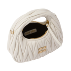 Wander matelassé nappa hobo White
