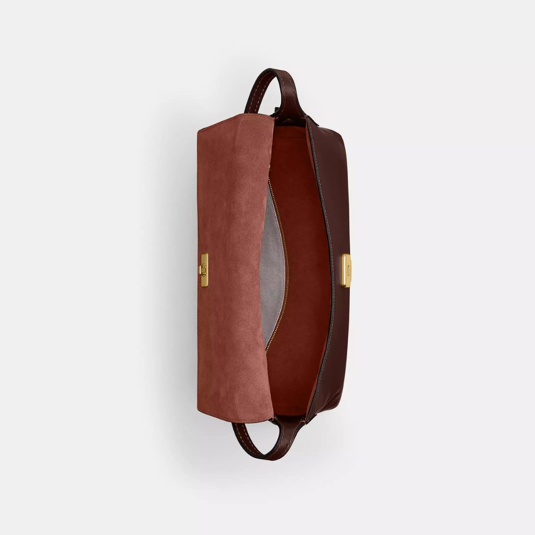 Chelsea Leather Shoulder Bag 36 "Brown"